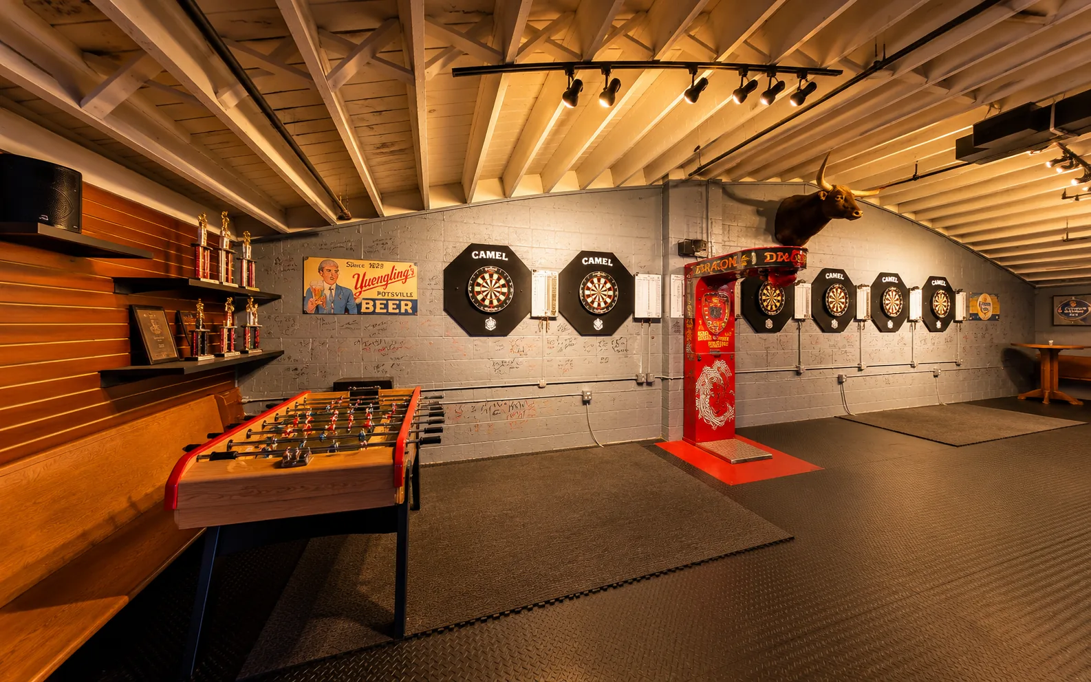 Dart boards in The Tavern game area